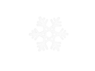 Śnieżynka biała dekoracja drewniana 4cm 12szt