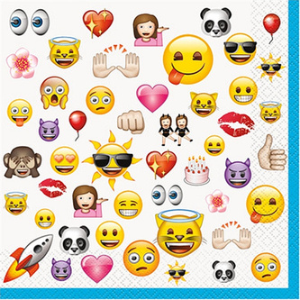 Papírové party ubrousky Emoji 16 ks