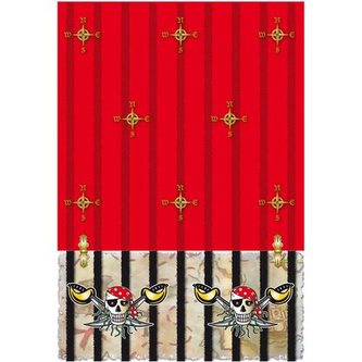Plastový party ubrus Red pirate 120 x 180 cm