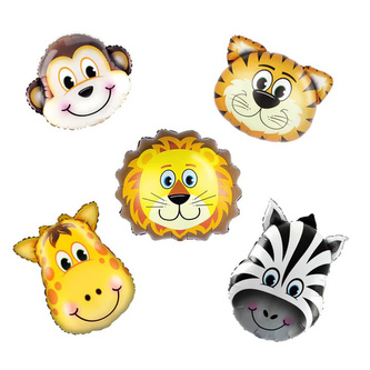 Balonky na tyčku Zvířátka ze Zoo - 5 ks, 26 x 35 cm