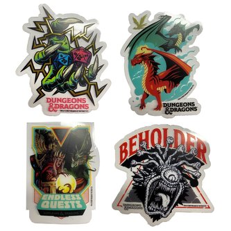 Sada samolepek Dungeons and Dragons, 4 ks