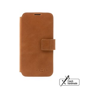 FIXED ProFit kožené pouzdro Apple iPhone 15 Plus hnědé