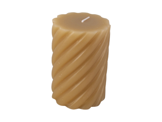 Svíčka Swirl M 10 cm pískově hnědá Present Time