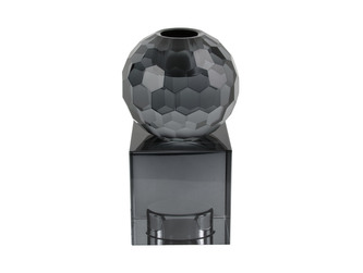 Oboustranný skleněný svícen Crystal 11,5 cm M černý Present Time