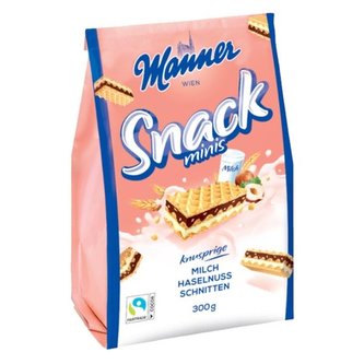 Sušenky Manner - snack minis, oříškové, 300 g