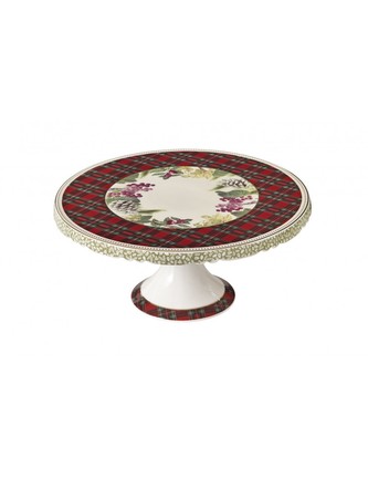 Porcelánový tác na noze na dorty, bábovku Sottobosco BRANDANI