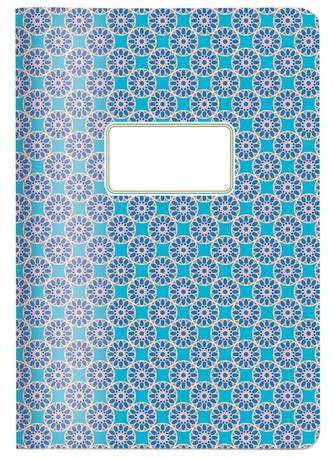 Sešit/Notes/Blok A5 kytky modrý CEDON