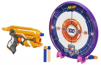 NERF ELITE PISTOLE SE SVĚTELNÝM ZAMĚŘOVÁNÍM A TERČEM
