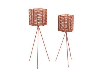 Sada 2 kusů stojanů na květiny Mesh Hexagon Present Time