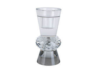 Skleněný svícen Crystal Art Duo Cone čirý 12 cm Present Time