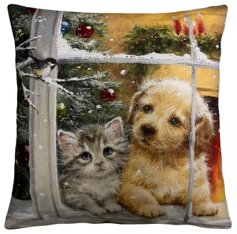 Vánoční polštář CHRISTMAS FRIENDS 40x40 cm Mybesthome