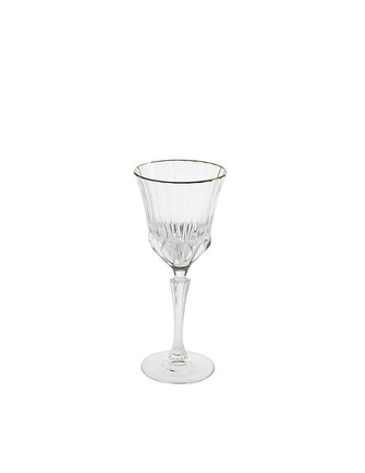 Skleničky na bílé víno se zlatým okrajem 280 ml Oh My Gold Crystal BRANDANI