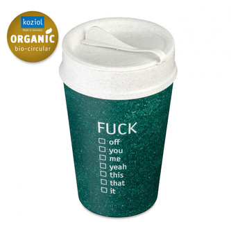 AROMA TO GO hrnek s víčkem 0,4 l Zelený ORGANIC KOZIOL