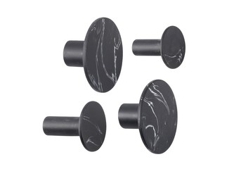 Sada háčků Mramorový vzhled černá Present Time