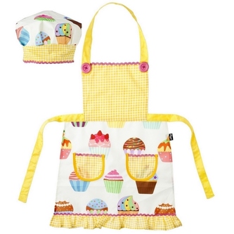 Dětská kuchyňská, domácí zástěra a čepice LULU Girl VIGAR