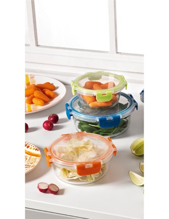 Sada 3 kusů hermetických kulatých boxů BRANDANI