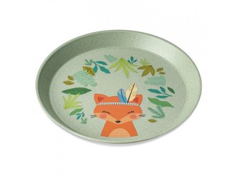 Dětský talíř Connect Plate Harry 20,5 cm Organic zelený KOZIOL