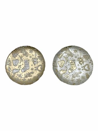 Vánoční skleněný talíř/tác na cukroví 21 cm, set 2ks Christmas BRANDANI