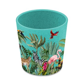Jungle dětský hrnek / kelímek 190ml tyrkysový Organic bio-circular KOZIOL