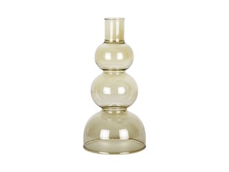 Svícen s vrstvenými kruhy mechově zelená Present Time