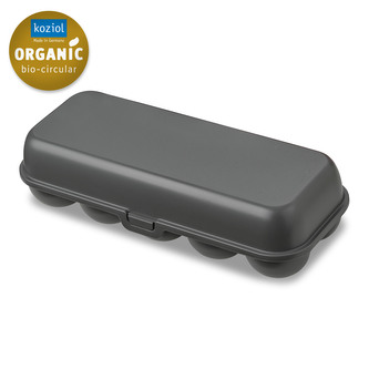 EGG box na 10 ks vajíček Šedá Organic KOZIOL