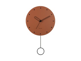 Nástěnné hodiny Kolíky Kyvadlo 30cm oranžová Karlsson