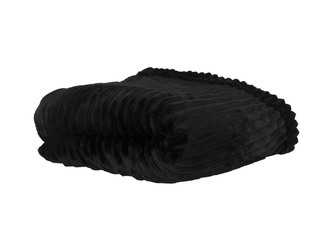 Deka žebrovaná sametová Big Ribbed 150 cm černý Present Time