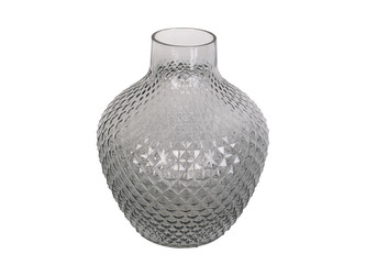 Skleněná váza Delight L 25 cm tmavě šedá Present Time