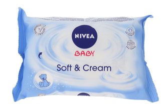 Nivea Baby Čisticí ubrousky Soft & Cream 63 ks pro děti