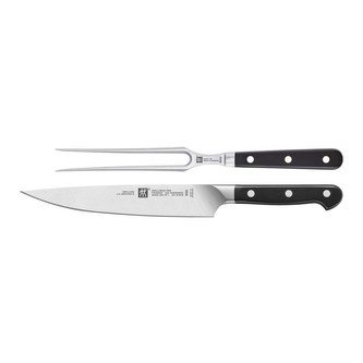 ZWILLING sada pro porcování masa, 1x plátkovací nůž 20 cm, 1x vidlička na maso - Pro