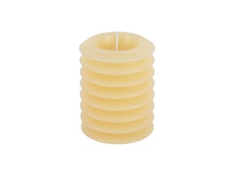 Svíčka Layered Circles M 10 cm vanilkově žlutá kost Present Time