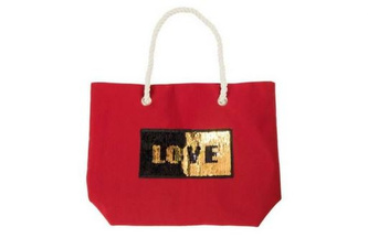 Plážová taška "Love" červená Fisura