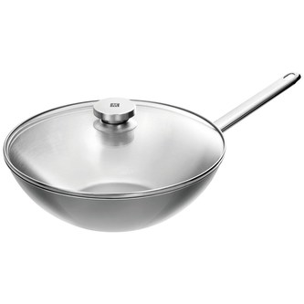 ZWILLING pánev WOK, nerezová ocel, 30 cm, s poklicí - Special Plus