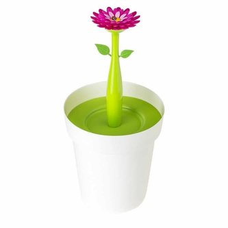 Odpadkový koš koupelnový 3 l kytka s beruškou FLOWER POWER VIGAR