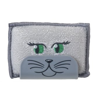 Felix držák na houbu s přísavkou na obklad, do dřezu šedý VIGAR