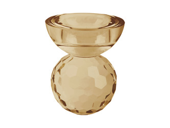 Skleněný svícen Crystal Bowl 8,5 cm S hnědý Present Time