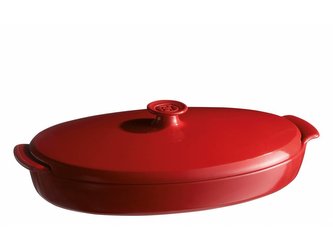 Velká papilotová miska s poklicí  na pečení nejen ryby 41x24cm Emile Henry