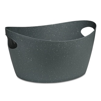 BOTTICHELLI M džber 4,5 l džber na prádlo, hračky, na osázení kytek.. tmavě šedý Organic KOZIOL