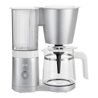 ZWILLING překapávač na kávu, 1960 W, 1500 ml, funkce Blooming, Keep Warm, filtr vel. 4, stříbrnobílý - Enifinigy