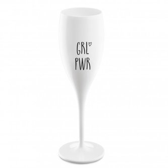 CHEERS NO.1 GRL PWR sklenice na sekt 100ml KOZIOL, bílá