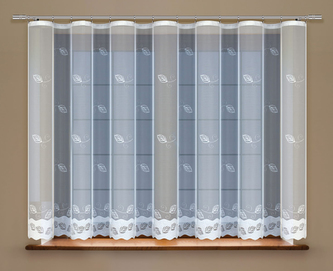 Dekorační žakárová záclona s řasící páskou HELLEN 170 bílá 300x170 cm MyBestHome