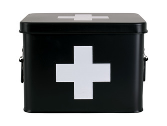 Plechový box lékárnička M černý Present Time