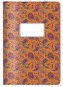 Sešit/Notes/Blok A5 oranžovo fialový vzor Paisley CEDON