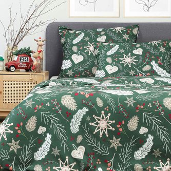 Mikrovláknové vánoční povlečení  | TAMO | s vánočním motivem | 200x220 cm | XM22 Homla