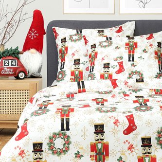 Mikrovláknové vánoční povlečení | NUTCRACKER | mikrovlákno s vánočním motivem | 200x220 cm | XM22 Homla
