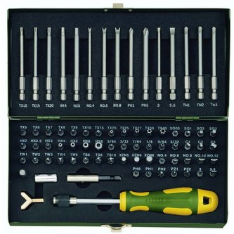 Sada bezpečnostních bitů se šroubovákem