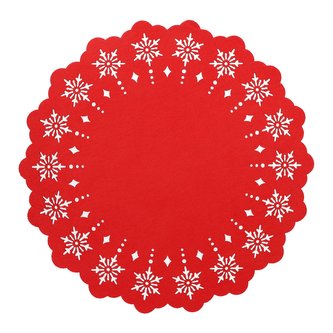 Vánoční prostírání | LEIS | červená | 38 cm | XM22 Homla