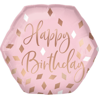 Foliový balonek Blush Birthday 58 x 55 cm