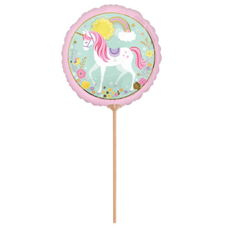 Balónky na tyčku - jednorožec Magic 23 cm - 5 ks