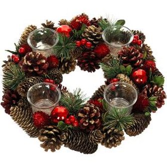 Vánoční dekorace Adventní věnec 34cm RETLUX RXL 479